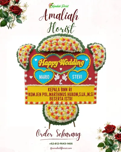 Karangan Papan Bunga Pernikahan cipondoh makmur